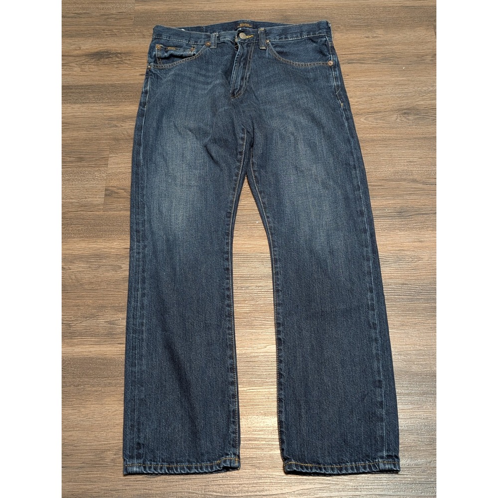 Polo Ralph Lauren Mens 30x30 Dark Wash Blue Straight Leg Denim Jeans RN41381